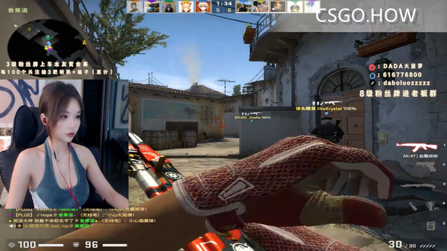 CSGO最美女主播大菠萝 紧身背心出场,首秀人气200万 CSGO大菠萝