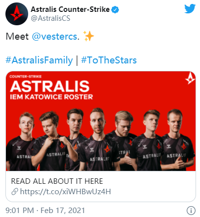 无限多人体系,Astralis将阵容名单拓展至7人