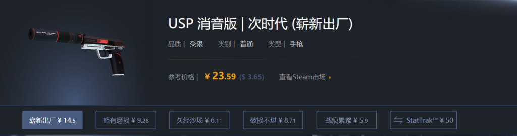 CSGO入门皮肤推荐
