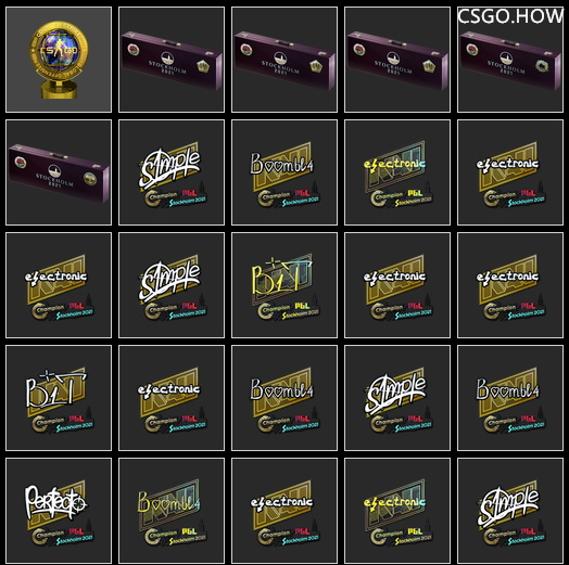 CSGO职业哥库存突击检查,都开Major签名贴纸了吗?