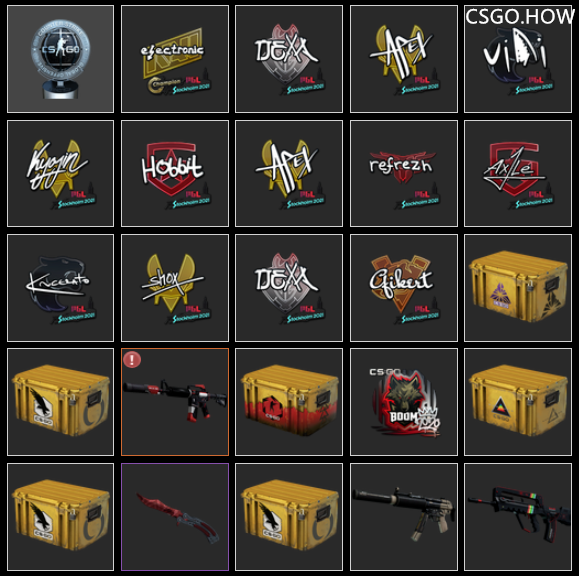 CSGO职业哥库存突击检查,都开Major签名贴纸了吗?