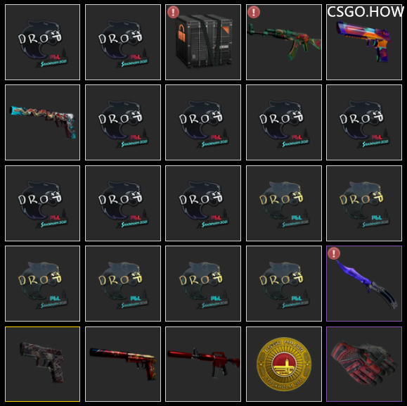 CSGO职业哥库存突击检查,都开Major签名贴纸了吗?
