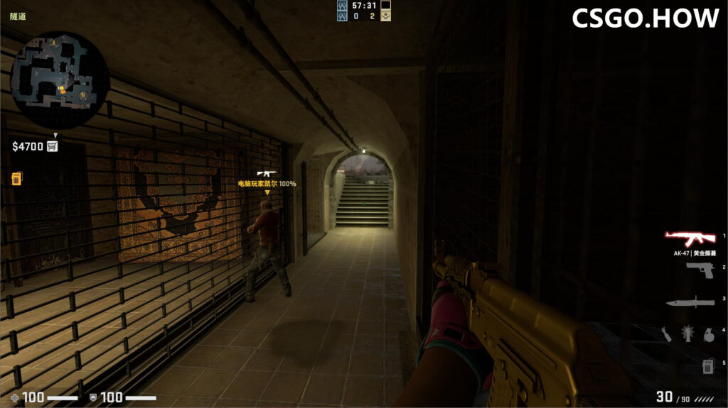 CSGO T方进攻荒漠迷城mirage下水道心得