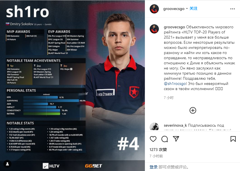 sh1ro排名引发热议 NiKo:获得第四名,感谢大…被抢了?