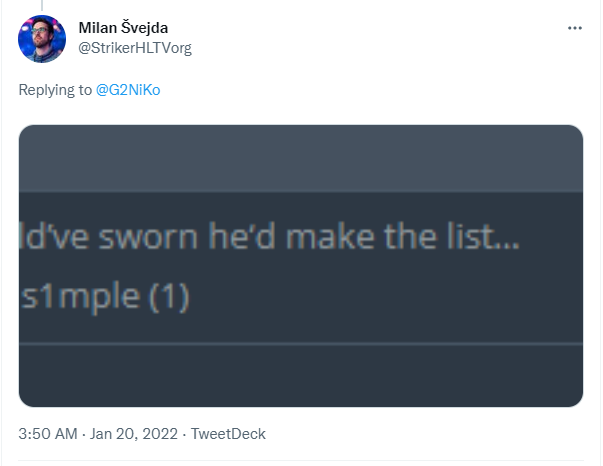 sh1ro排名引发热议 NiKo:获得第四名,感谢大…被抢了?