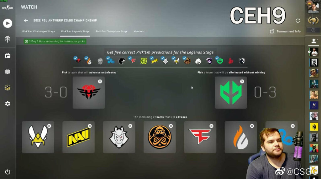看看那些专业人士的2022 CSGO MAJOR传奇赛竞猜预测 ceh9