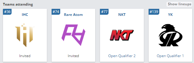 DreamHack瓦伦西亚:RA今日出战ESL亚洲区预选赛